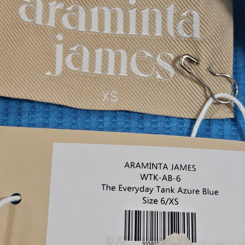 NWT Araminta James Everyday Tank Top | Azure Blue Size S - Picture 3 of 5